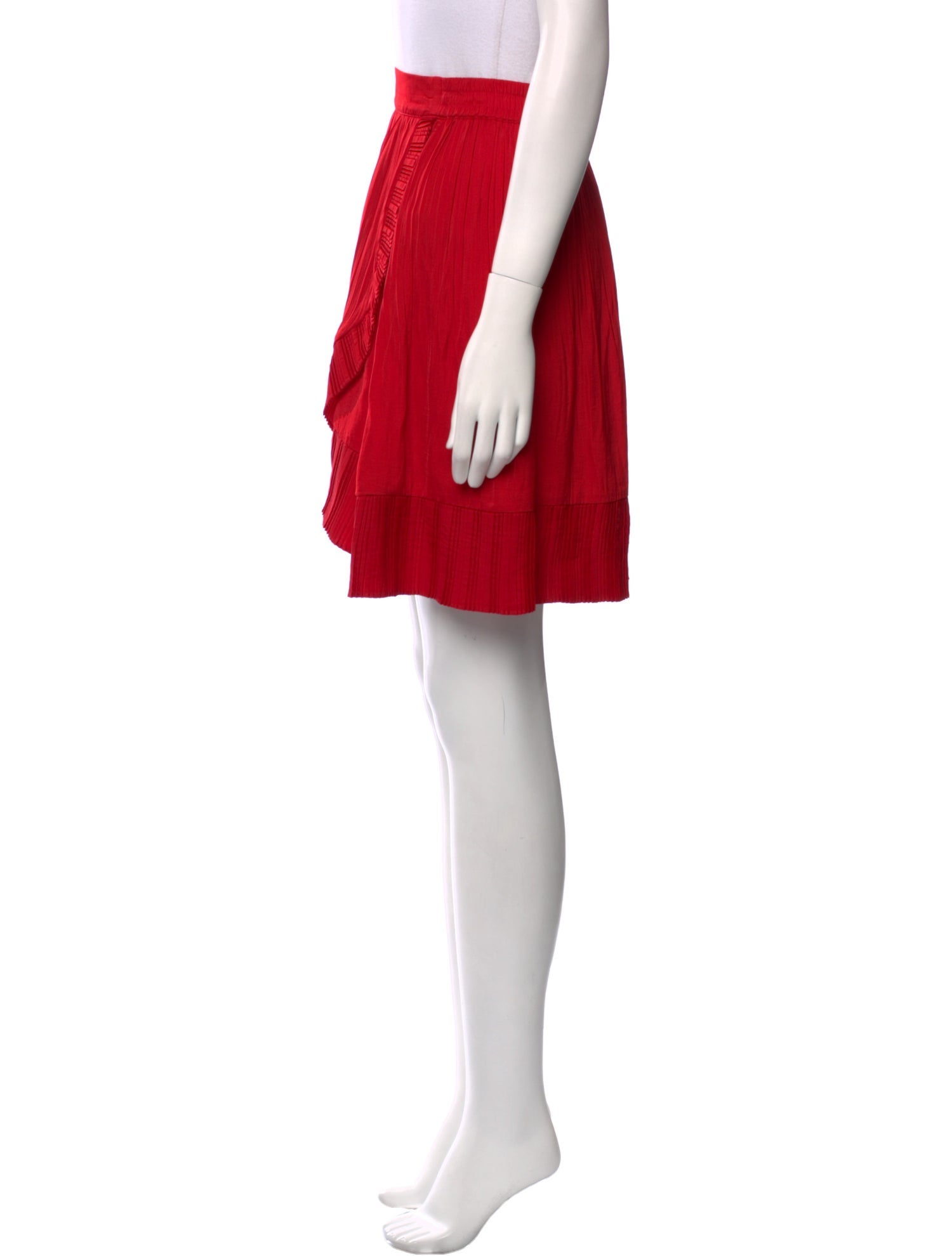 Maje Pleated Accents Knee-Length Skirt