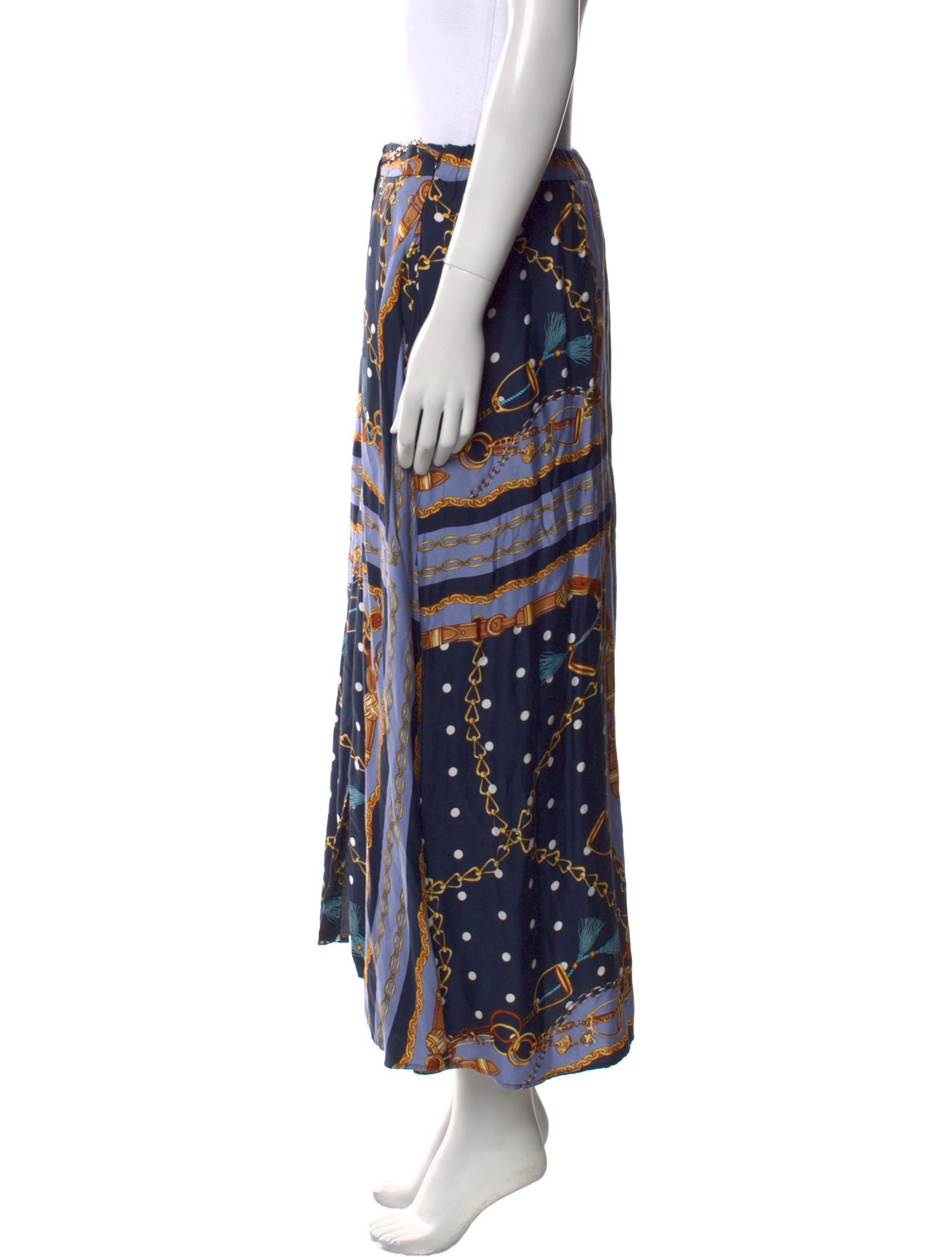 Maje Printed Midi Length Skirt