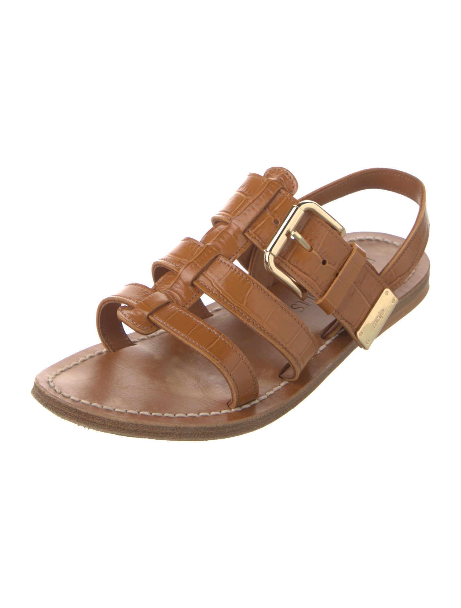 Maje Leather Gladiator Sandals