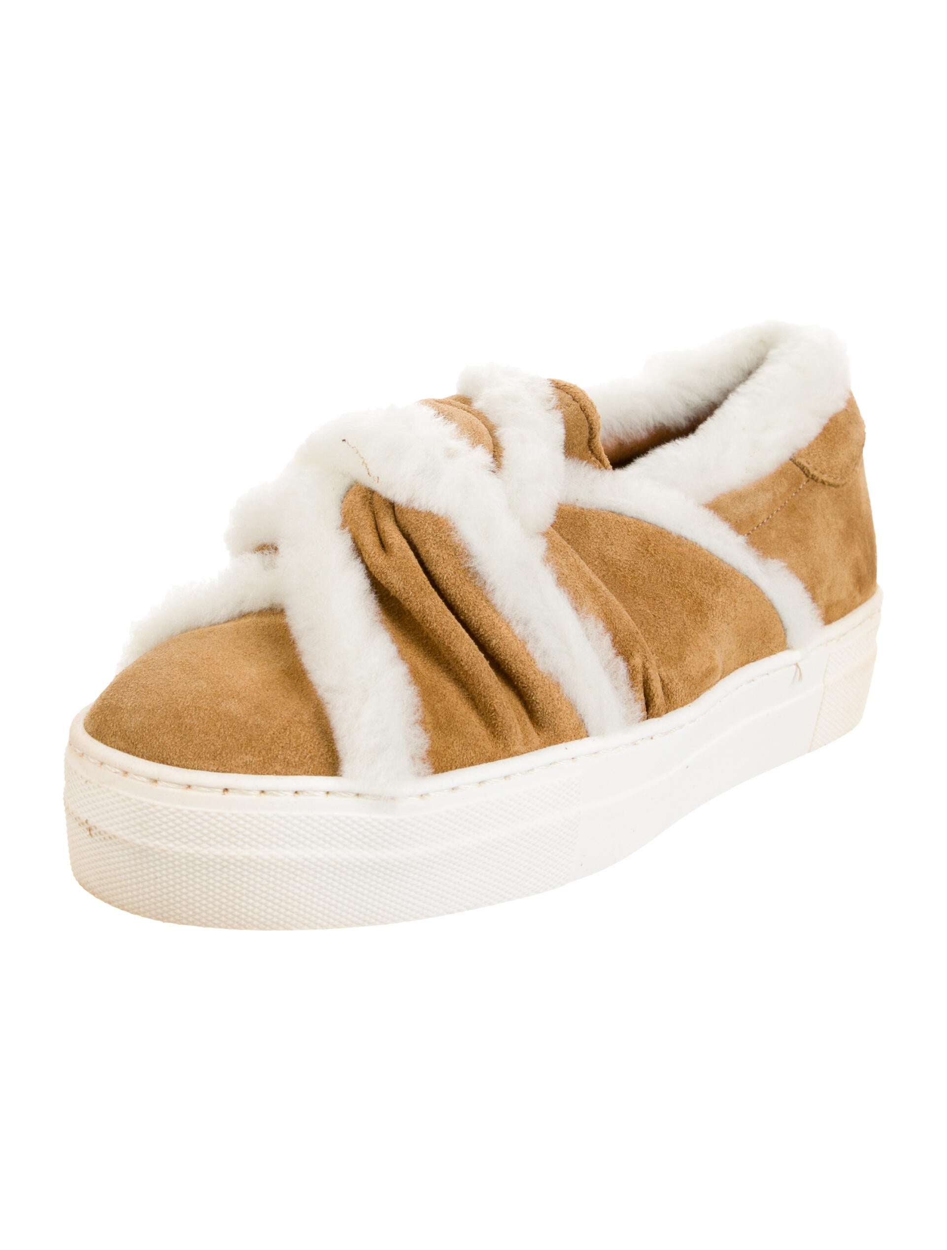 Maje Suede Colorblock Pattern Sneakers