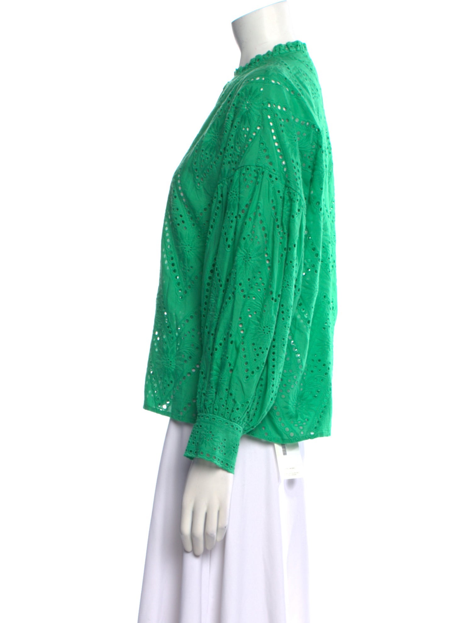 Maje Printed Mock Neck Blouse