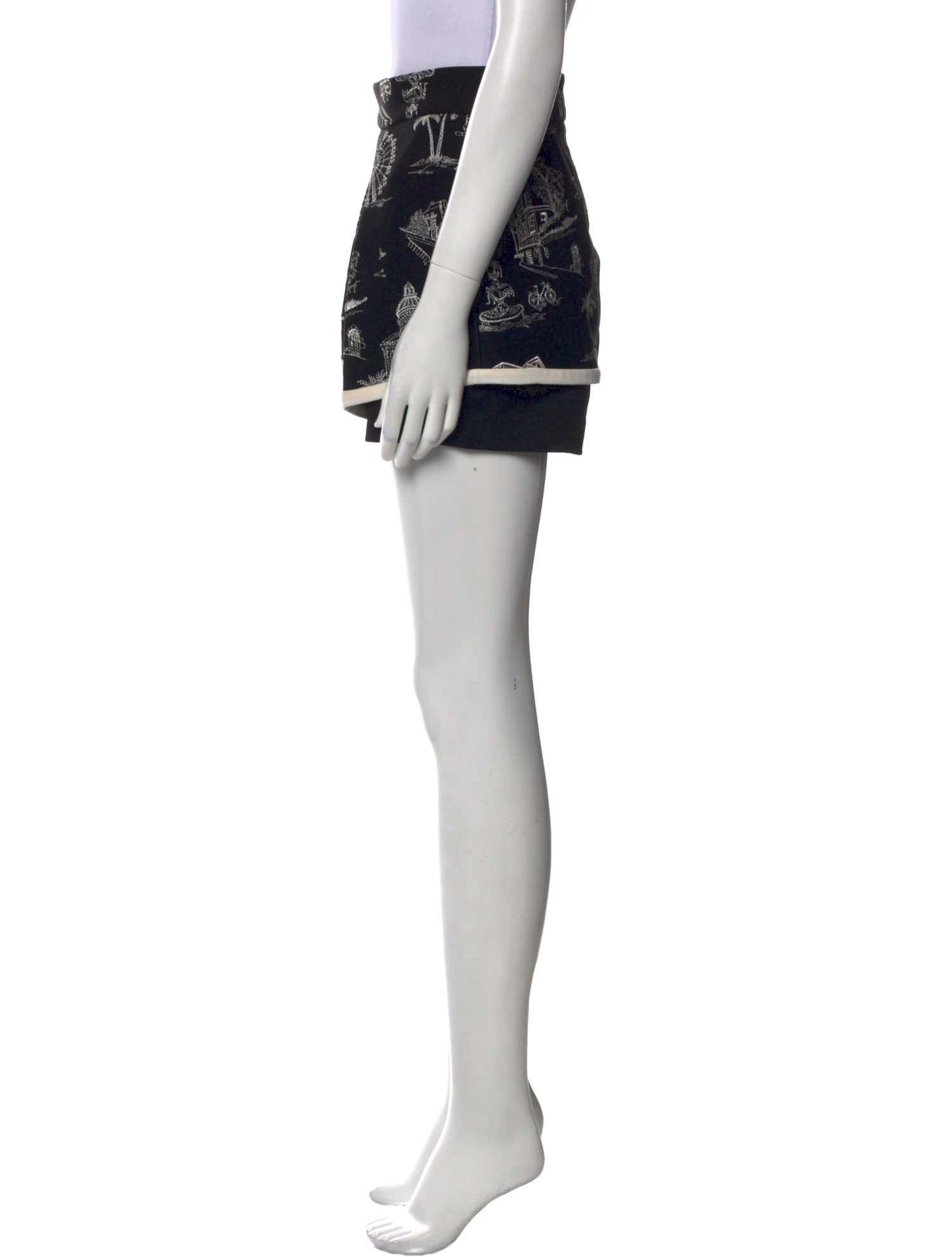 Maje Printed Mini Shorts