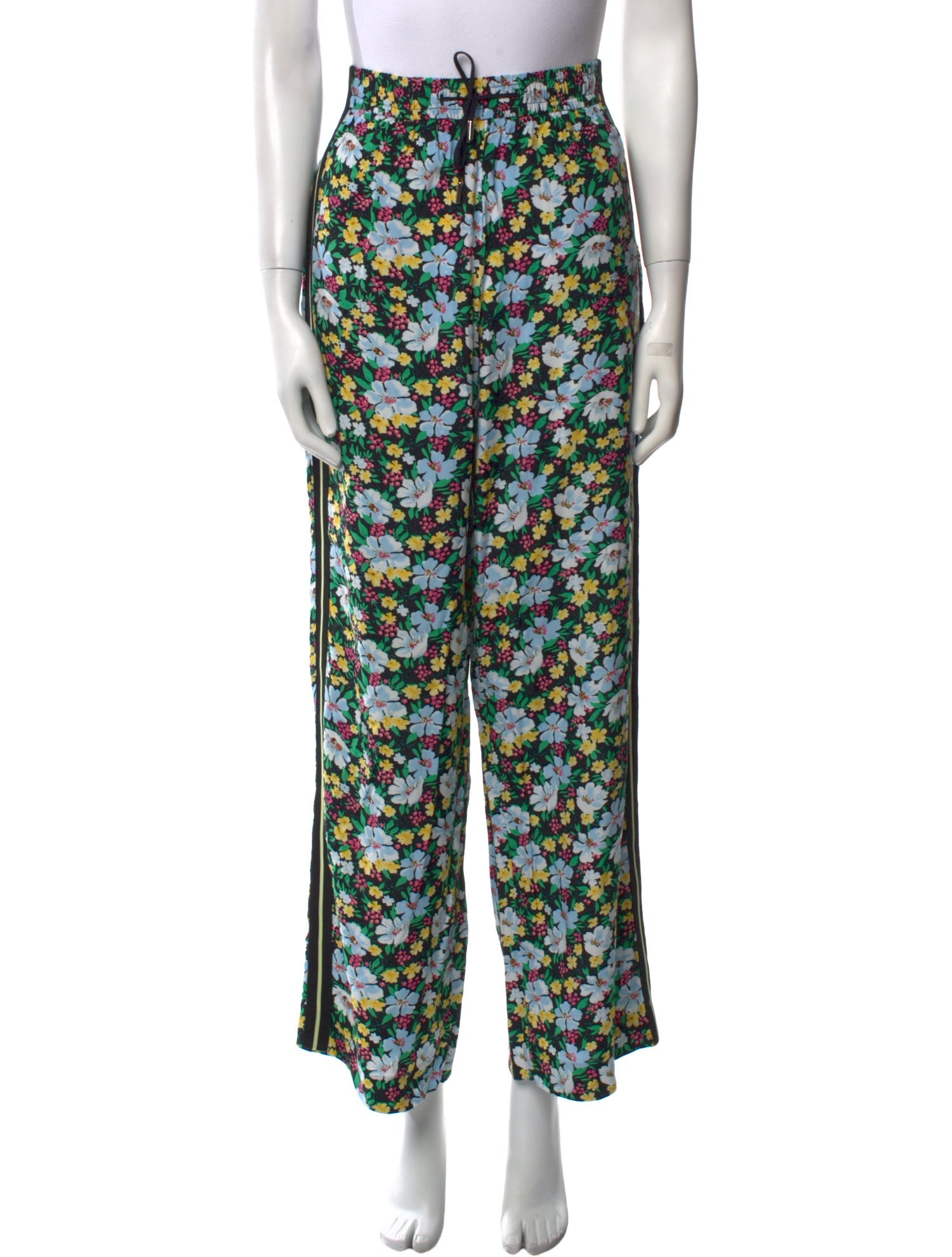 Maje Floral Print Wide Leg Pants