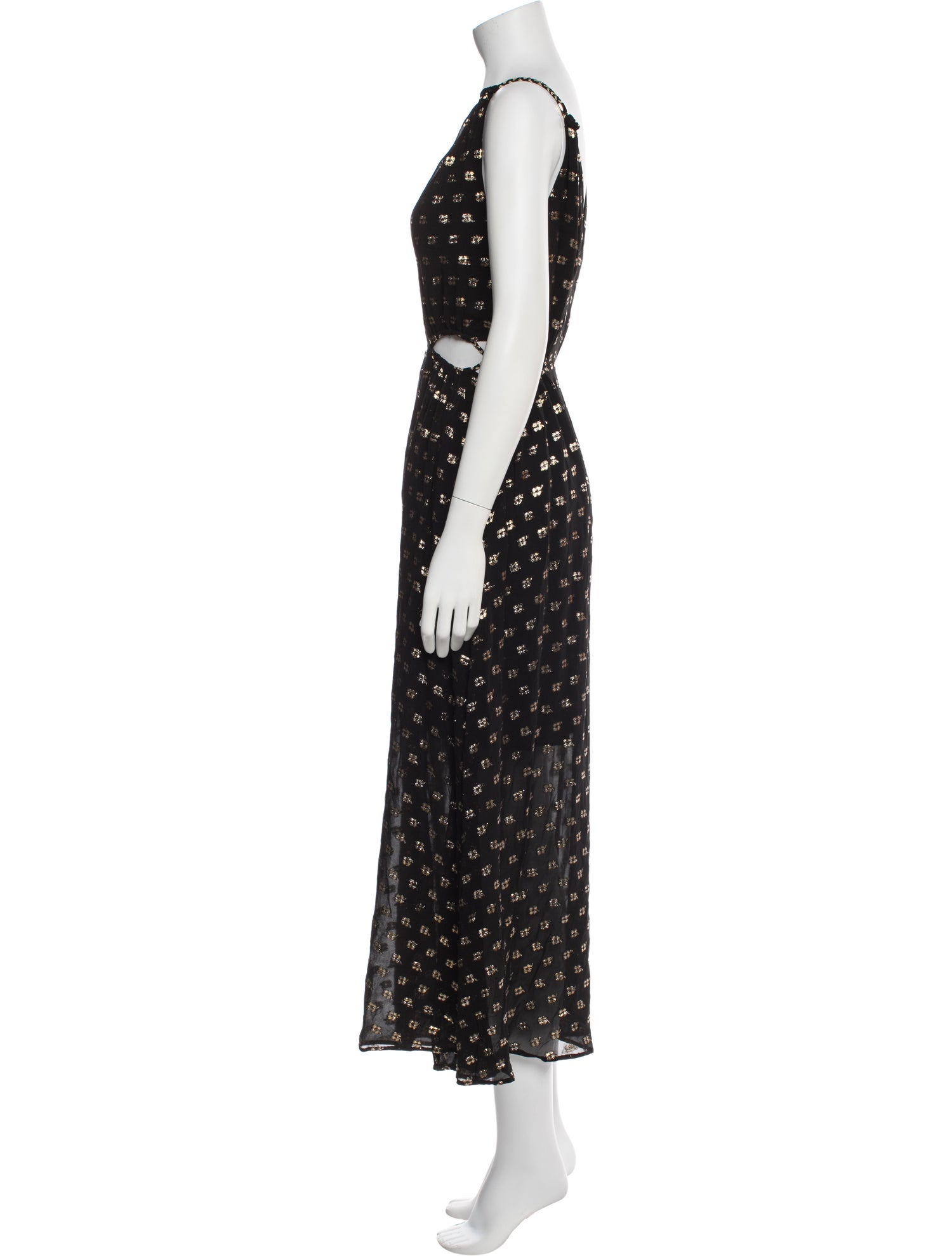 Maje Polka Dot Print Long Dress