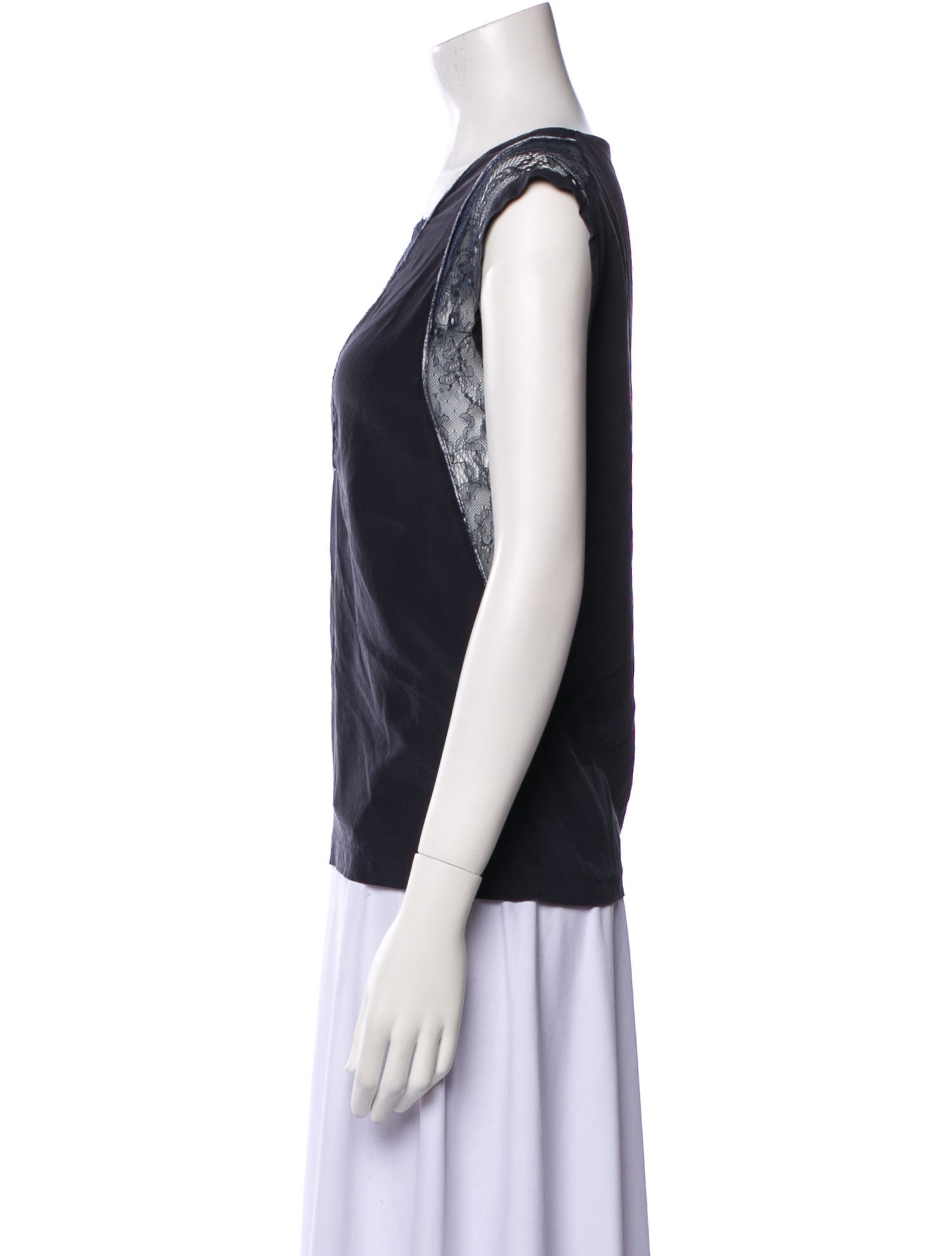 Maje Silk Square Neckline Top