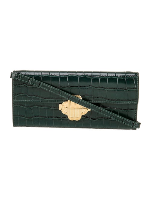 Maje Embossed Leather Crossbody Bag