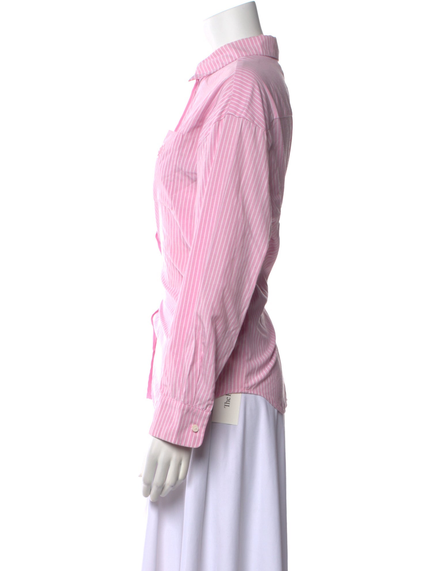 Maje Striped Long Sleeve Button-Up Top w/ Tags