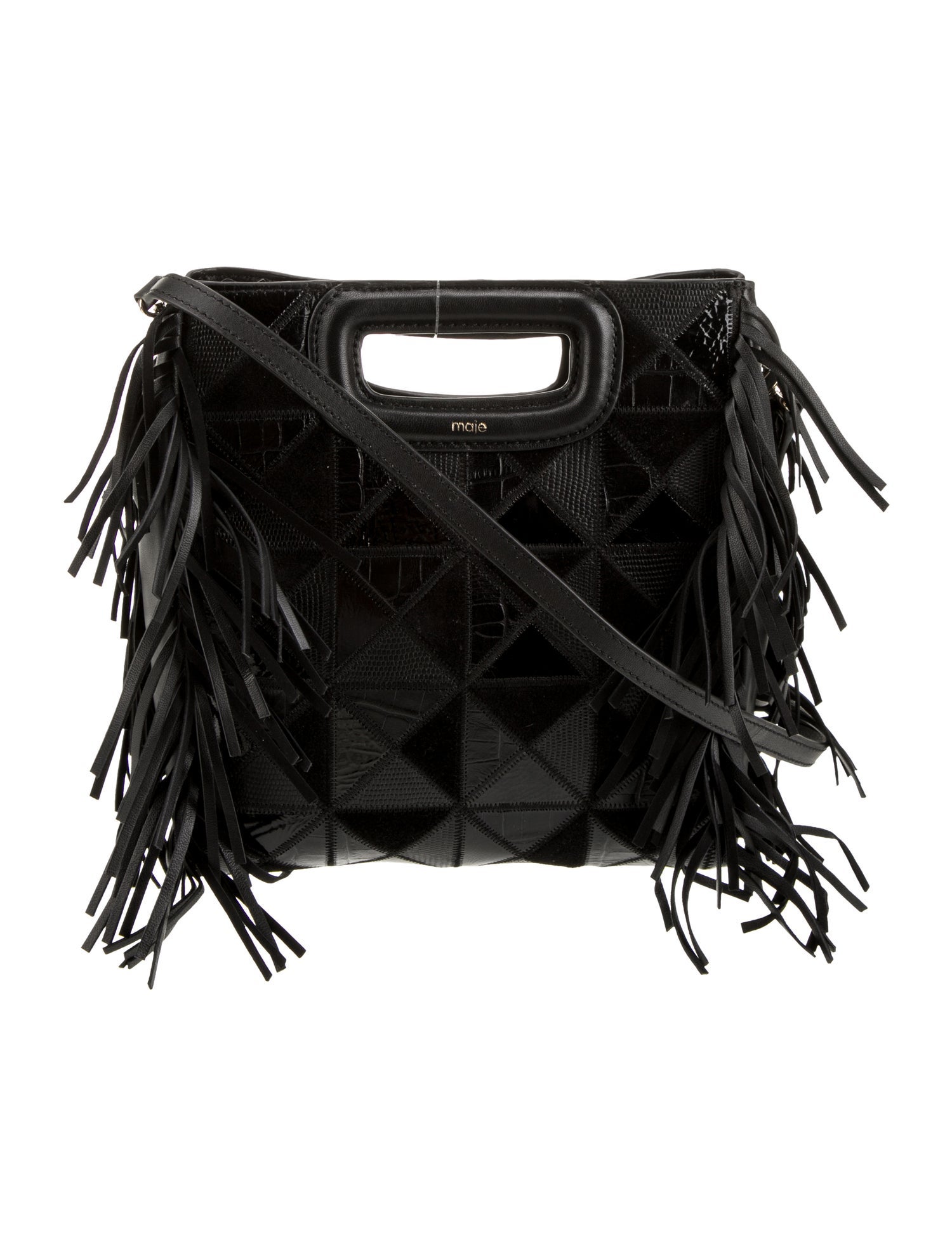 Maje Leather Top Handle Bag