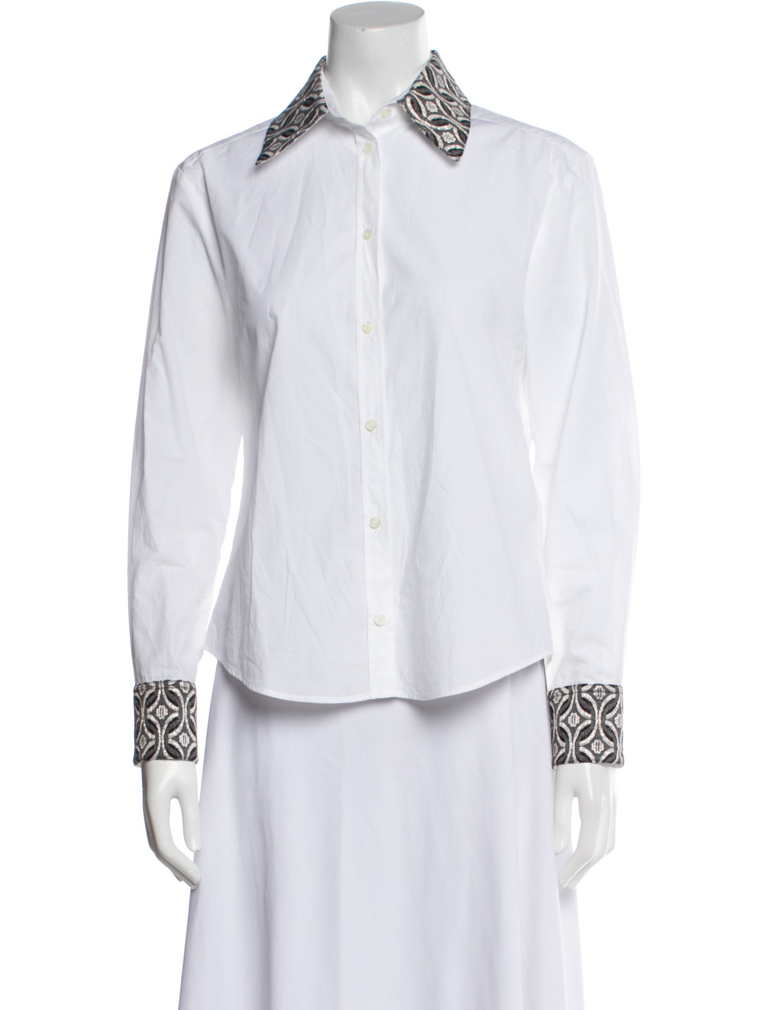 Maje Long Sleeve Button-Up Top