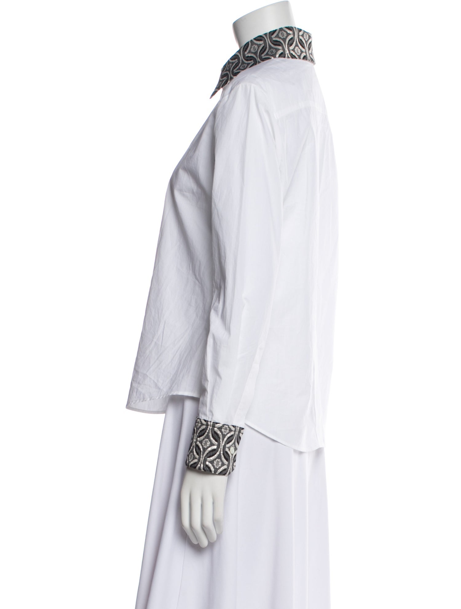 Maje Long Sleeve Button-Up Top