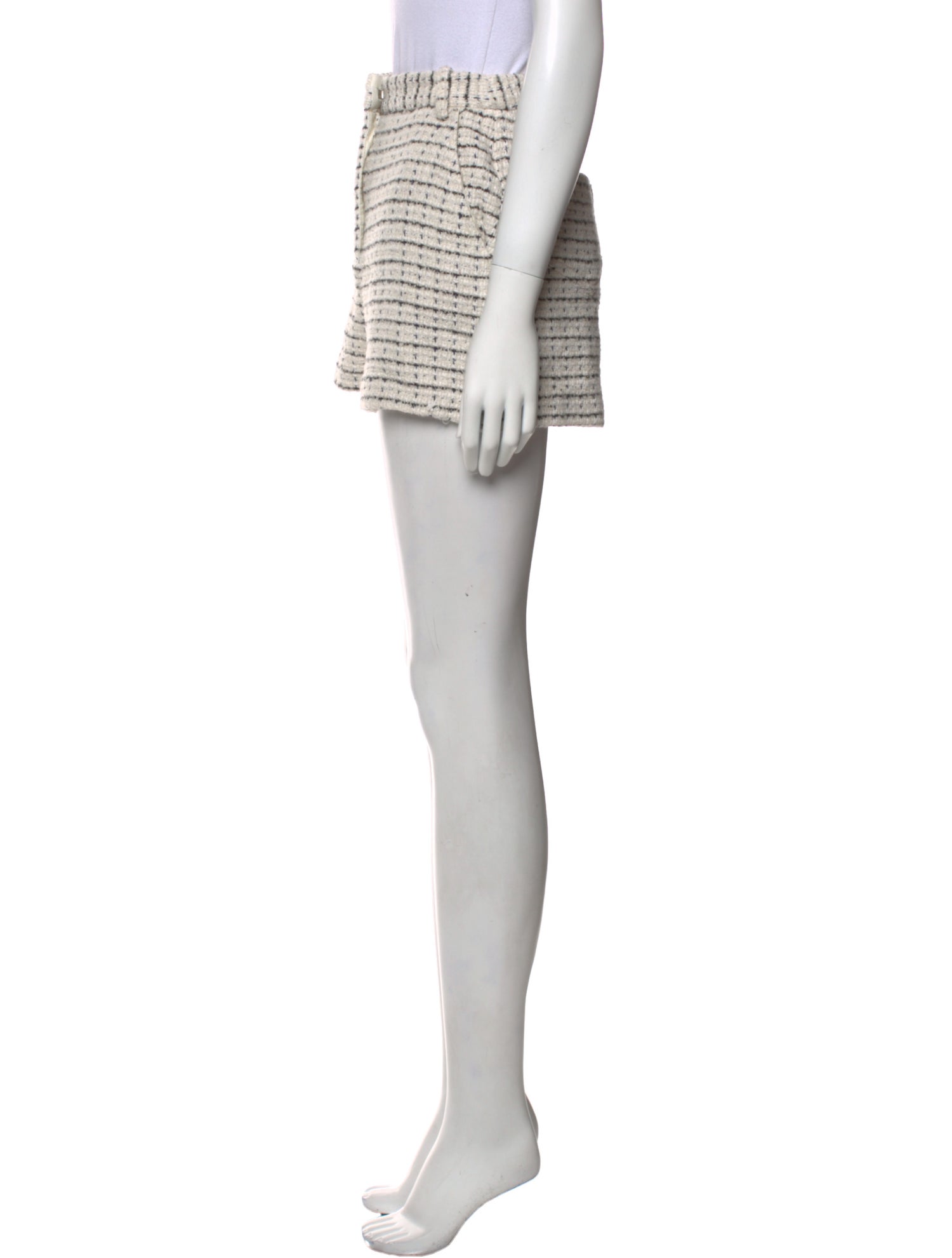 Maje Tweed Pattern Mini Shorts