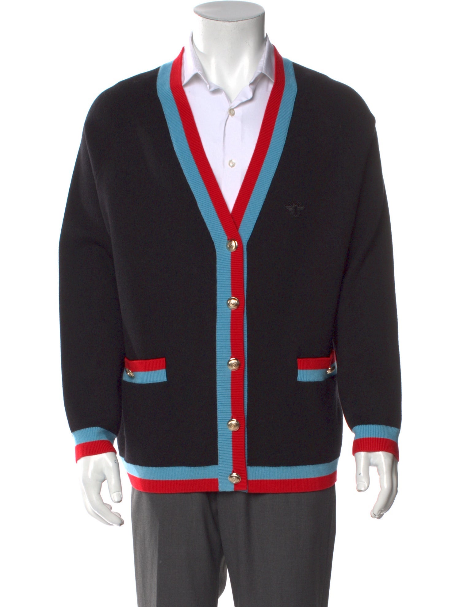 Maje Striped V-Neck Cardigan w/ Tags