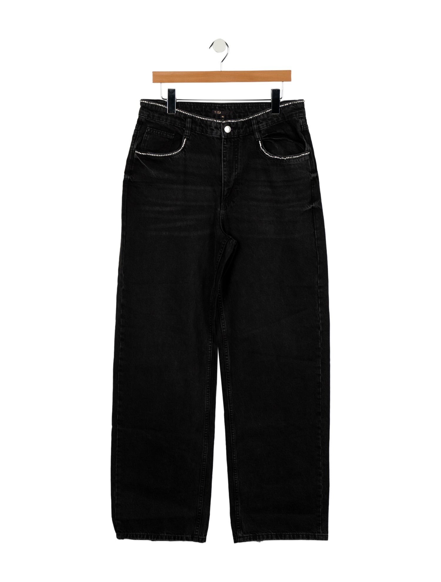 Maje High-Rise Wide Leg Jeans