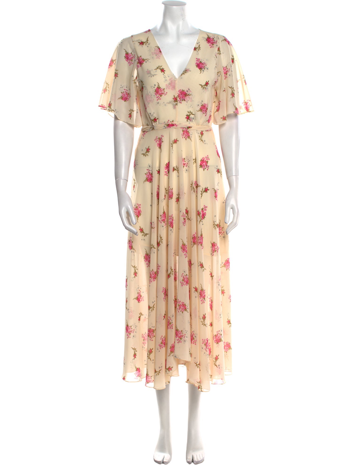 Maje Floral Print Long Dress