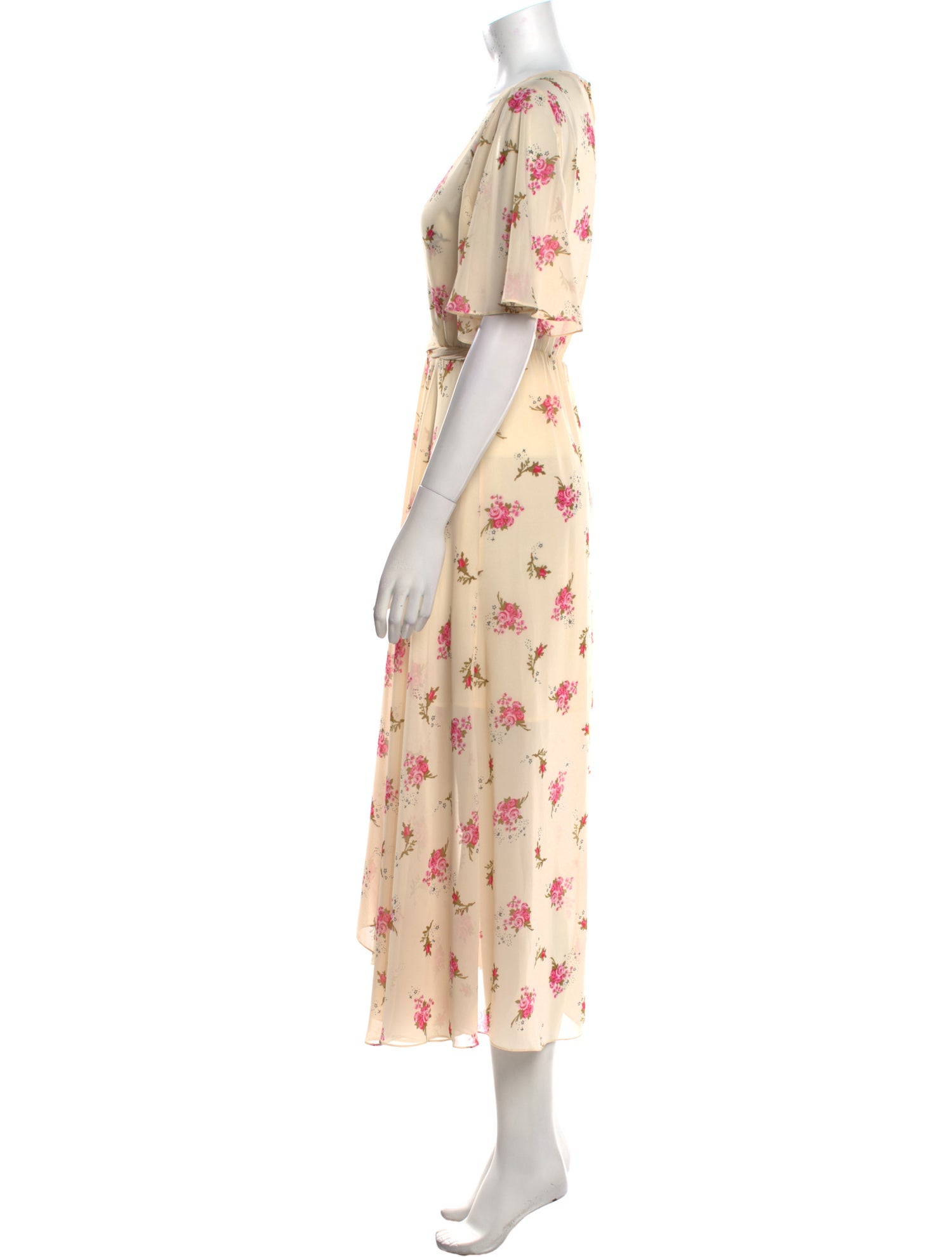 Maje Floral Print Long Dress