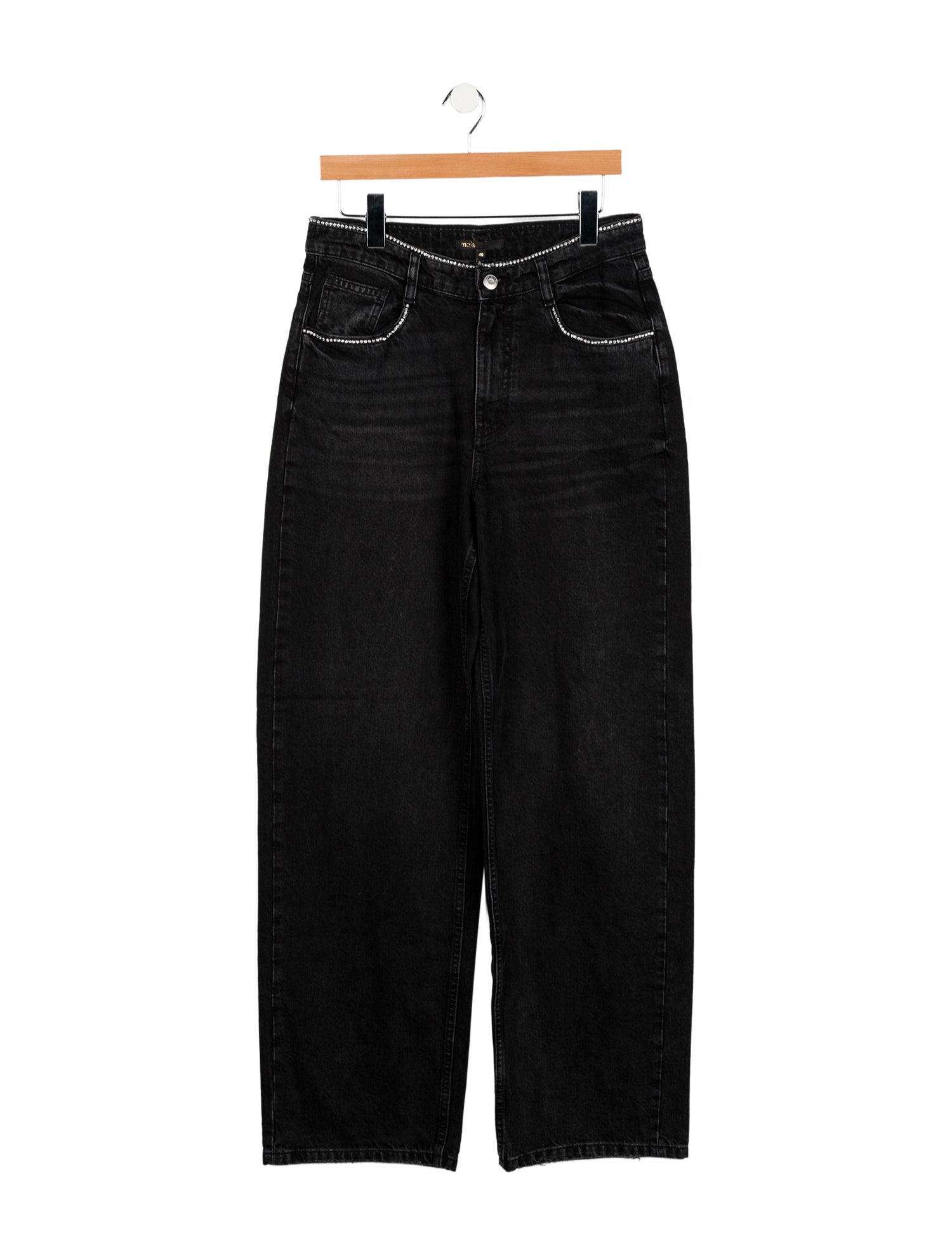 Maje High-Rise Wide Leg Jeans