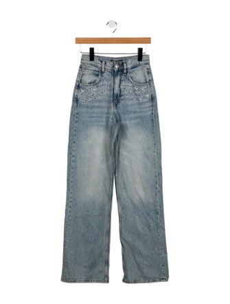 Maje High-Rise Wide Leg Jeans