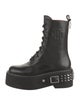 Maje Leather Combat Boots
