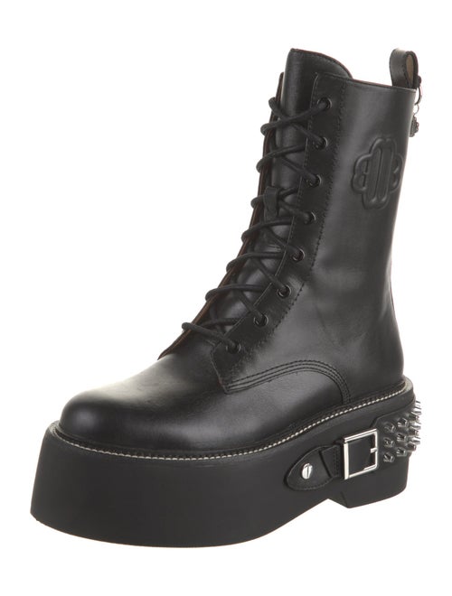 Maje Leather Combat Boots