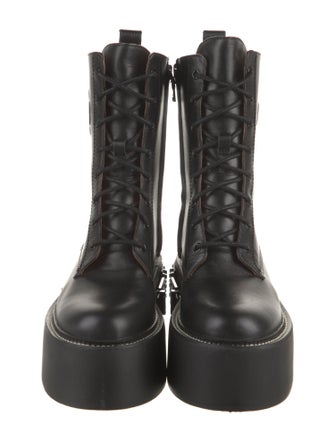 Maje Leather Combat Boots