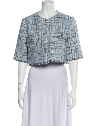 Maje Tweed Tweed Pattern Evening Jacket