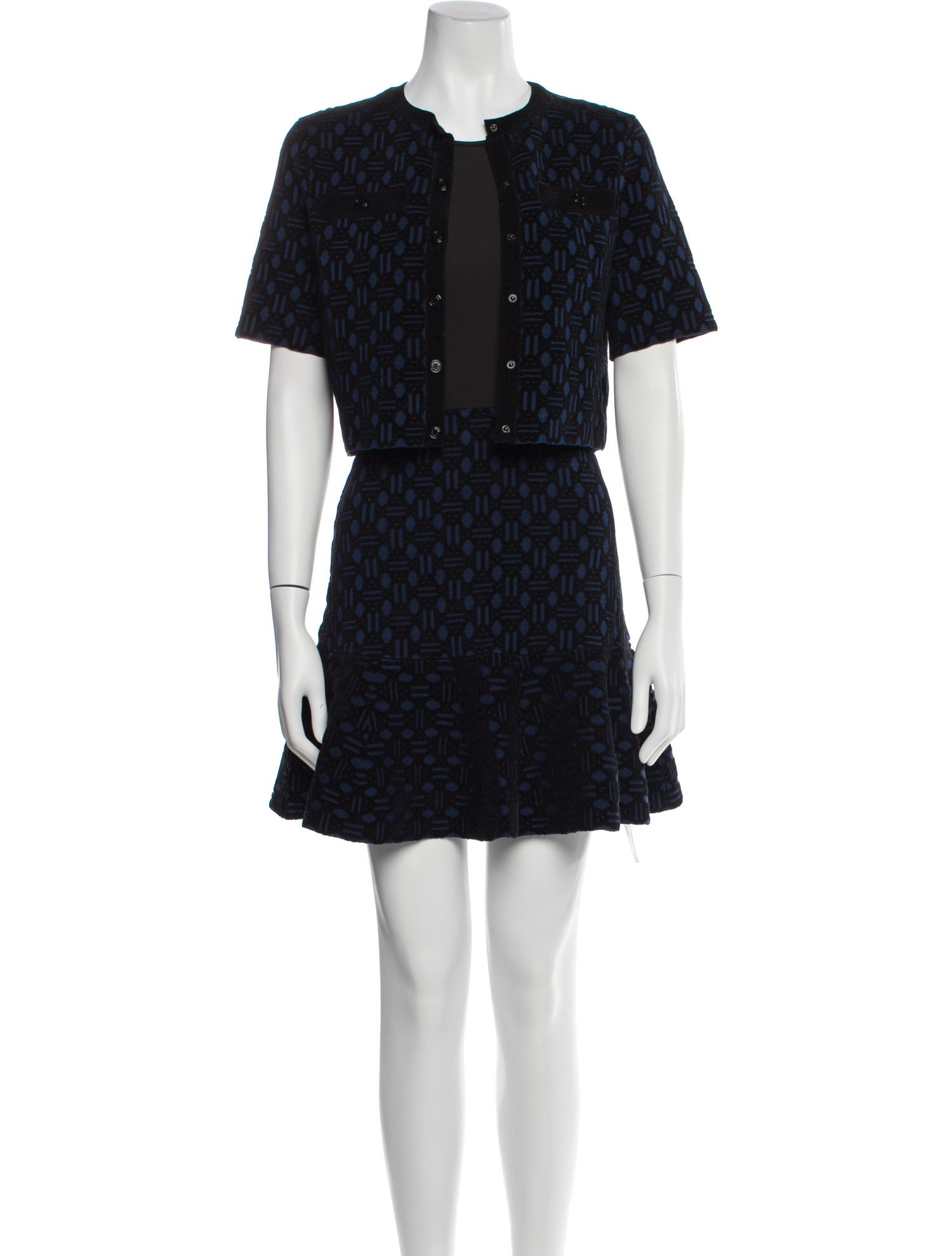 Maje Jacquard Printed Dress Set