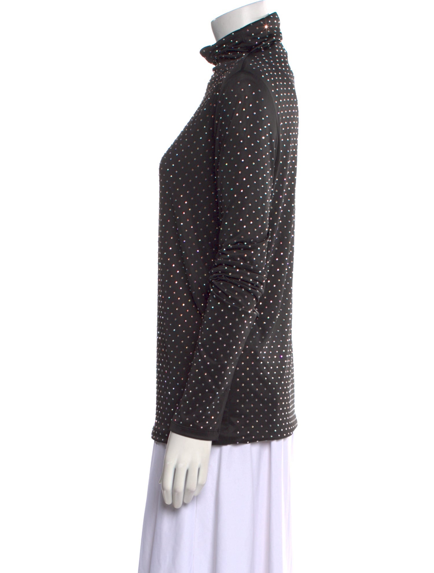Maje Polka Dot Print Turtleneck Blouse w/ Tags