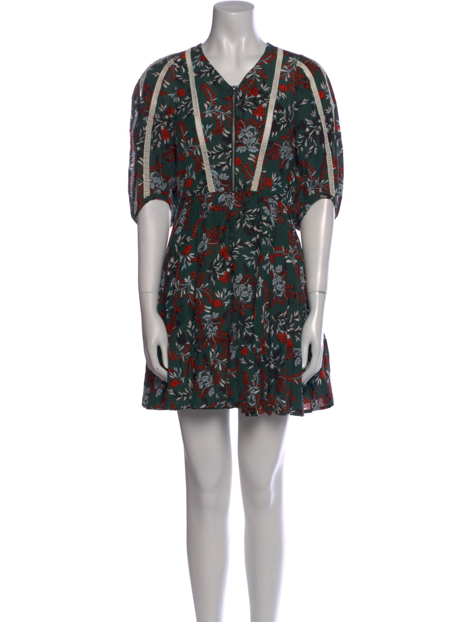 Maje Floral Print Mini Dress