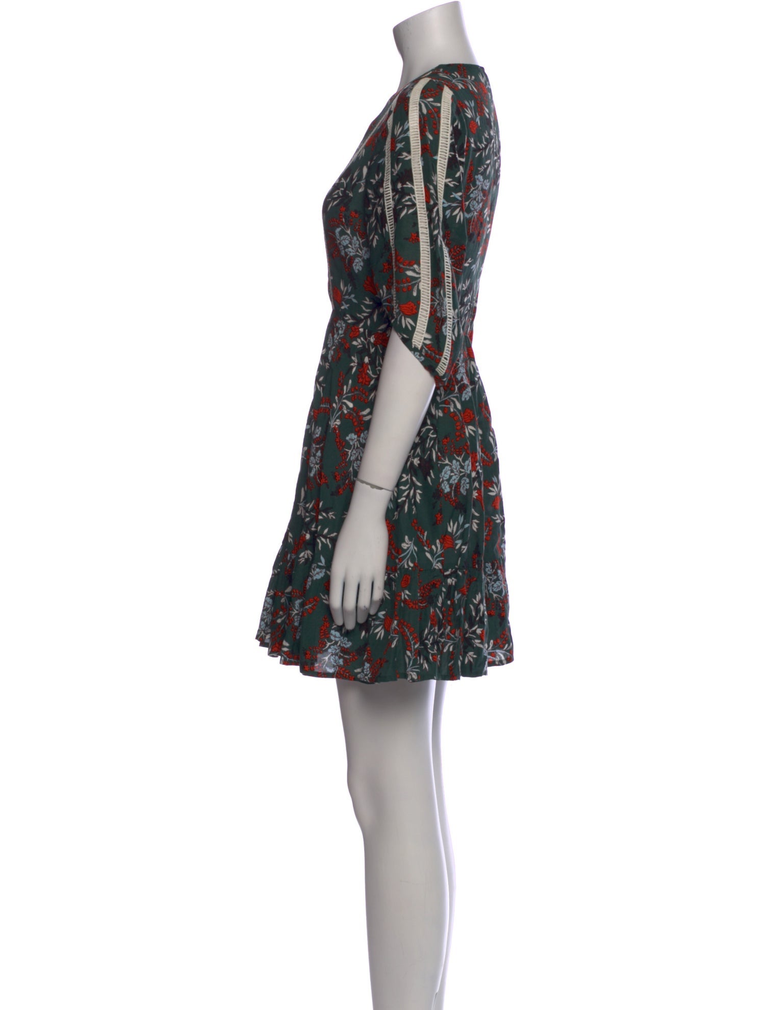 Maje Floral Print Mini Dress