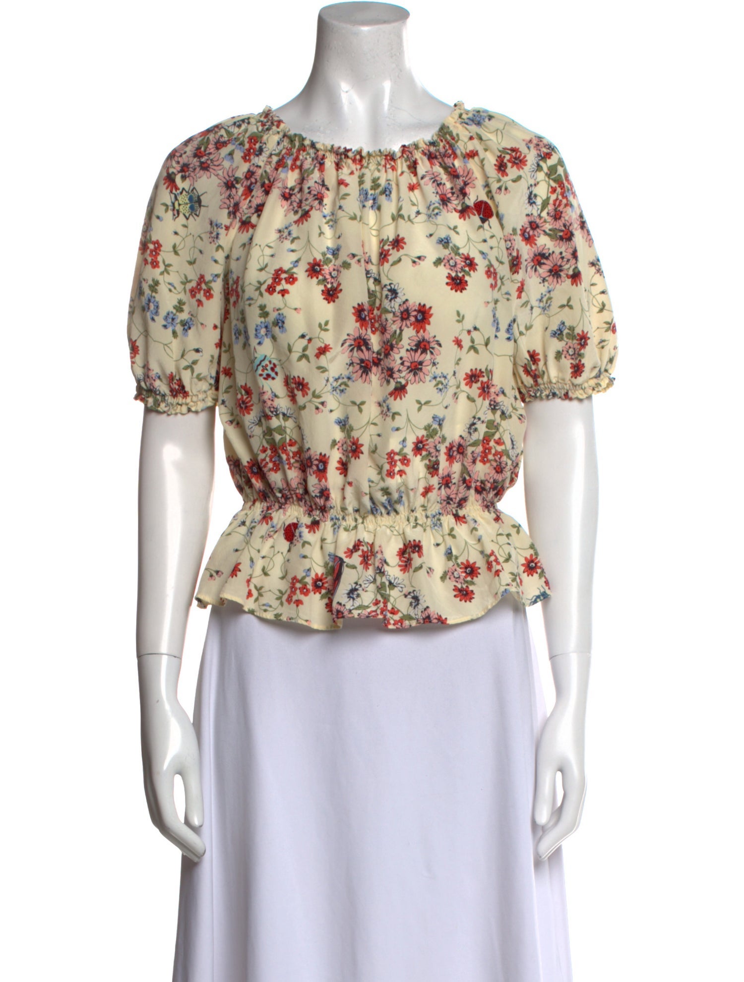 Maje Silk Floral Print Blouse
