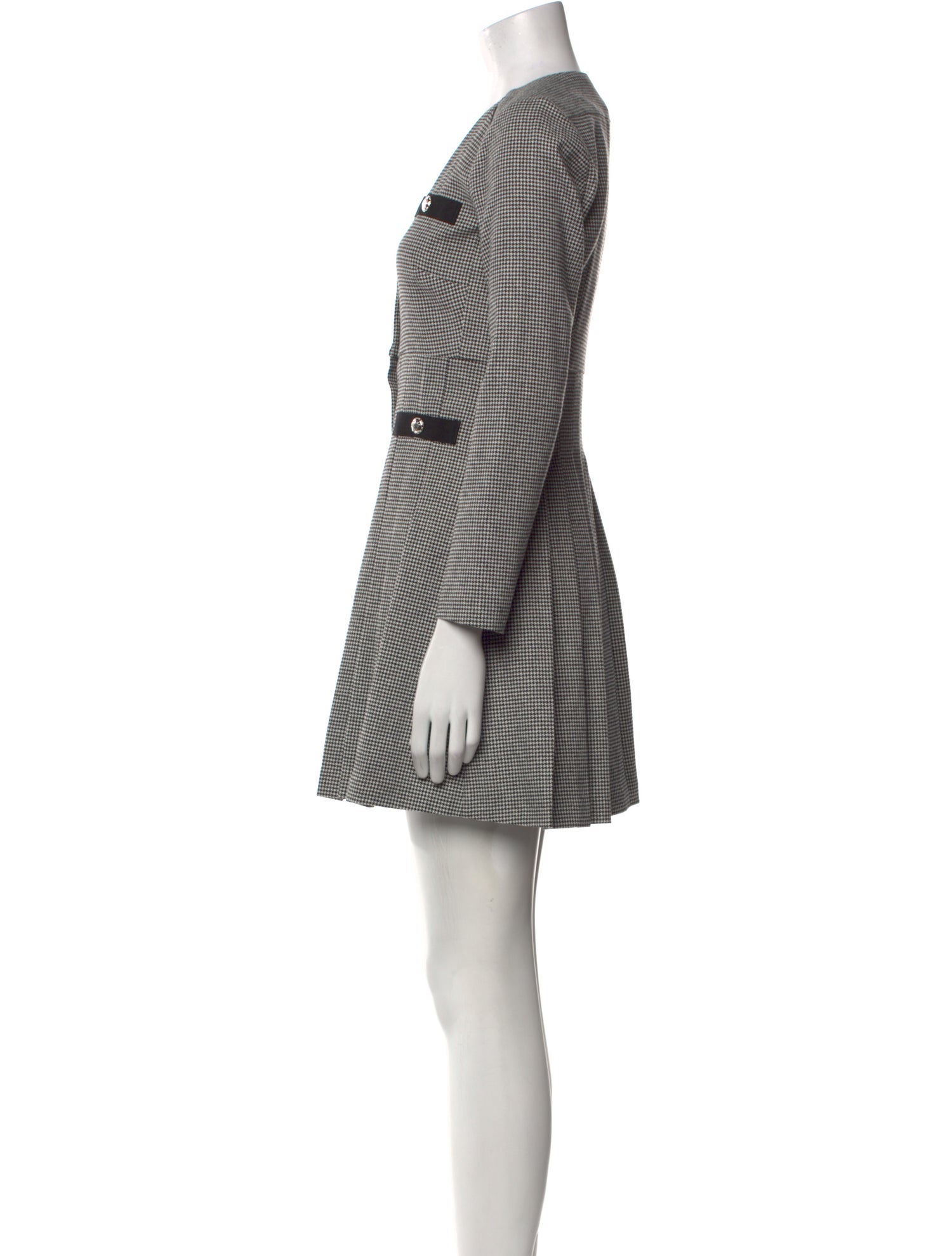 Maje Plaid Print Mini Dress