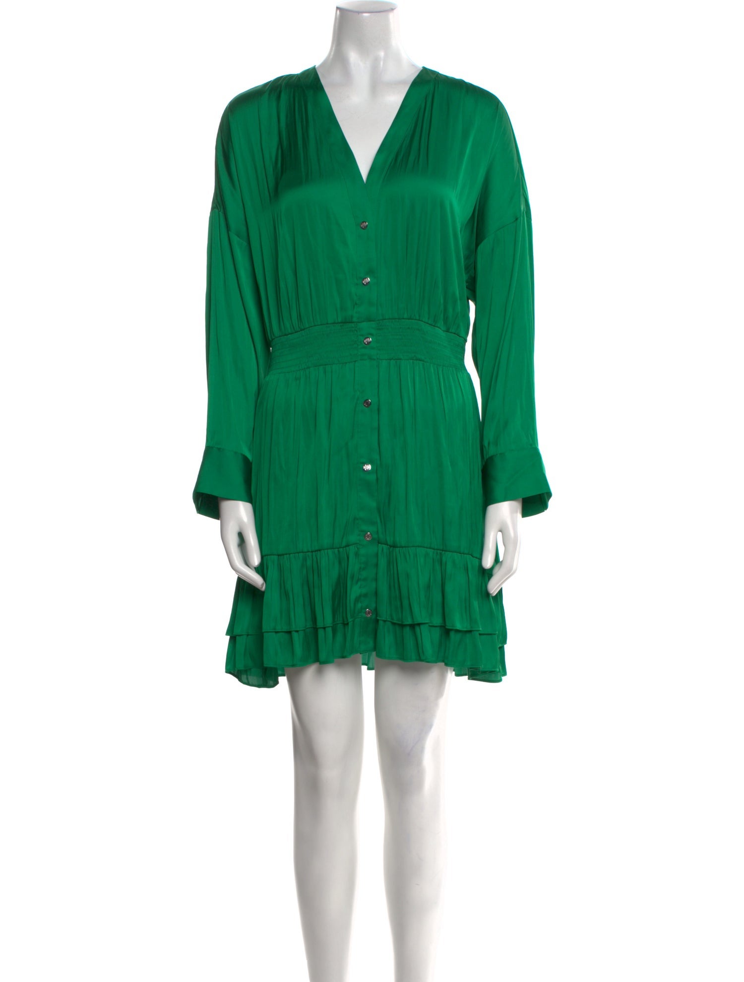 green emerald velvet dress Maje Green and White Size 38 Dress main image 0