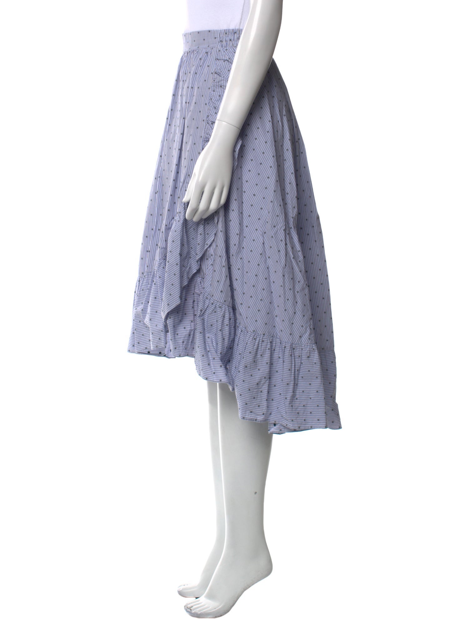 Maje Striped Midi Length Skirt