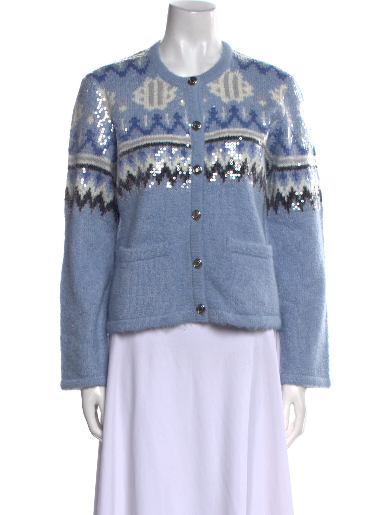 Maje Nylon Printed Sweater w/ Tags