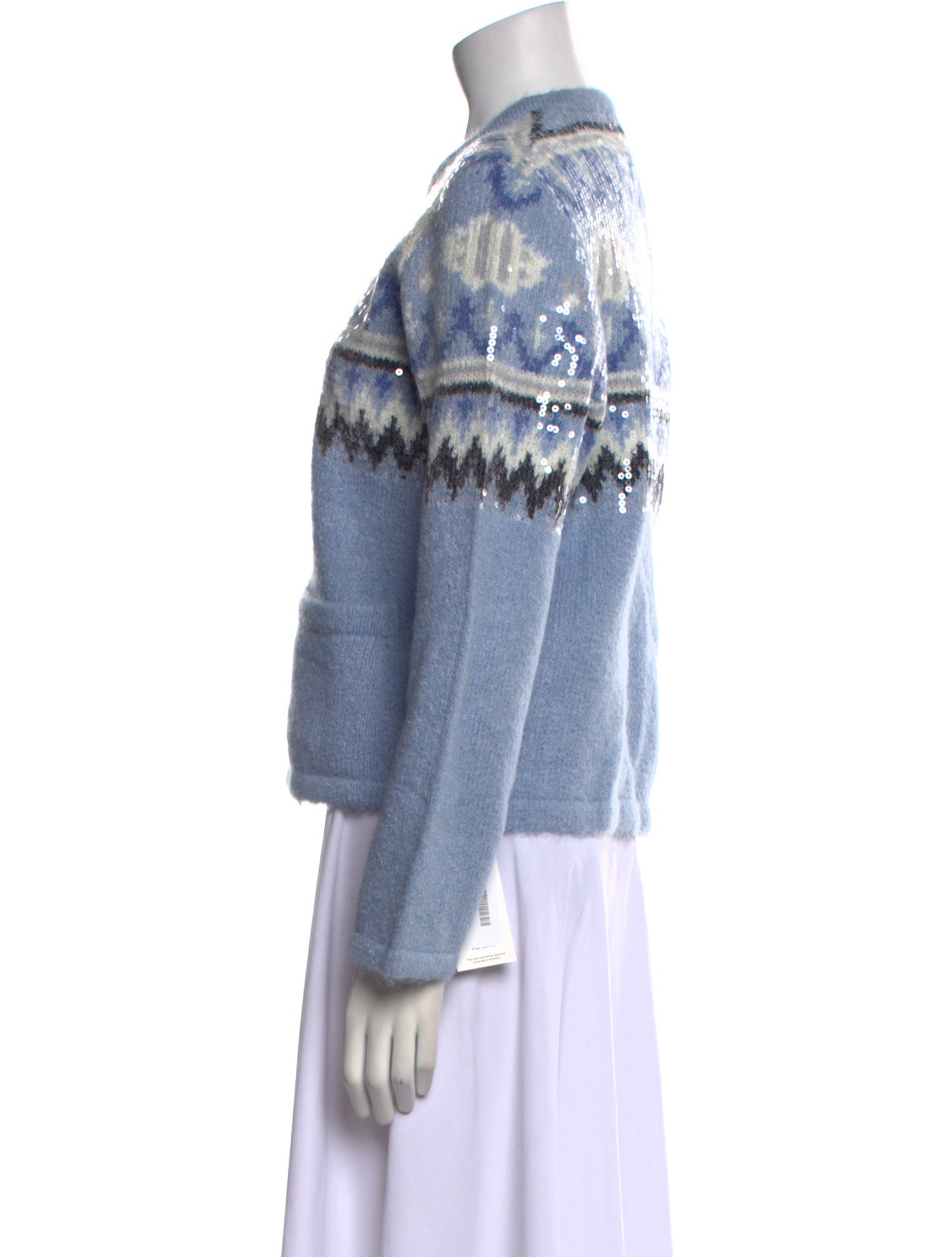 Maje Nylon Printed Sweater w/ Tags