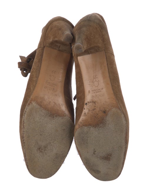 Maje Suede Animal Print Lace-Up Boots