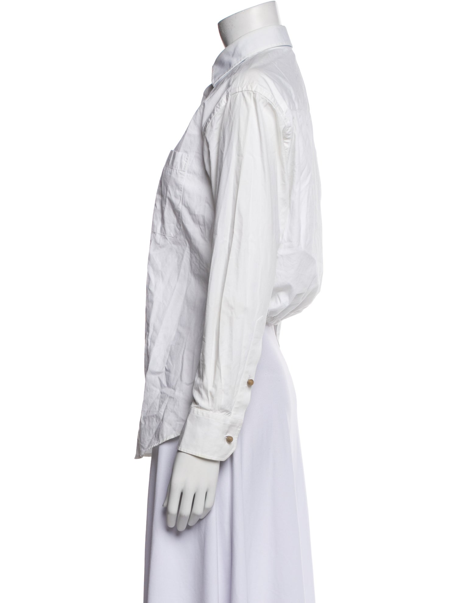 Maje Long Sleeve Button-Up Top