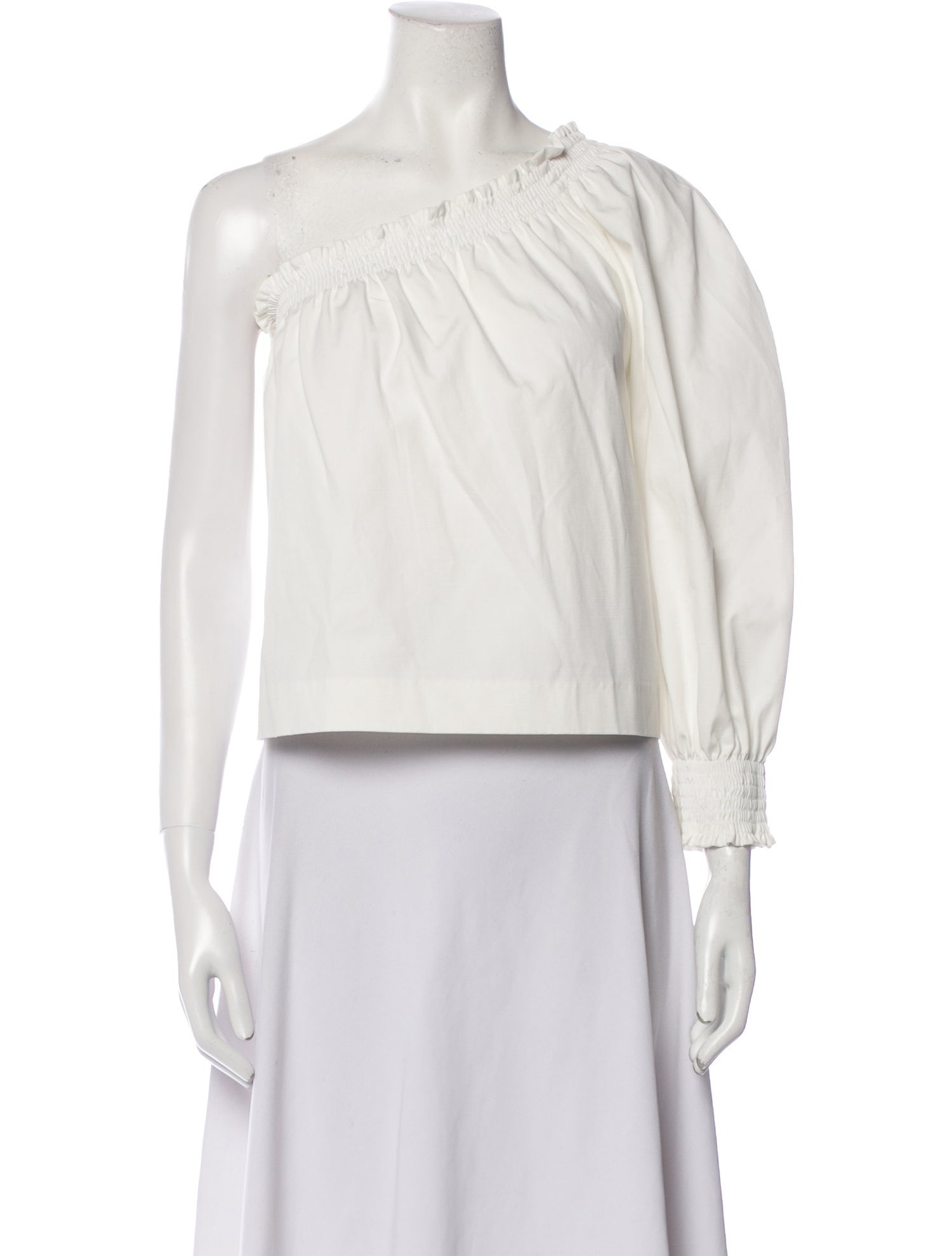 Maje One-Shoulder Long Sleeve Top