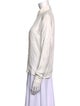 Maje Mock Neck Long Sleeve Button-Up Top