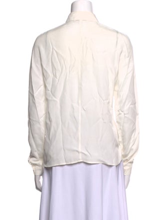 Maje Mock Neck Long Sleeve Button-Up Top