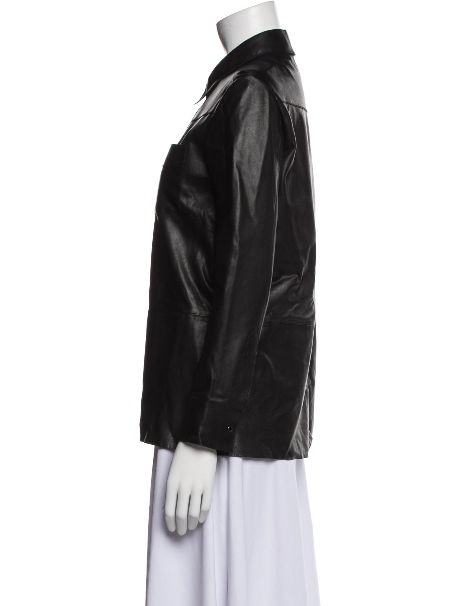 Maje Leather Utility Jacket