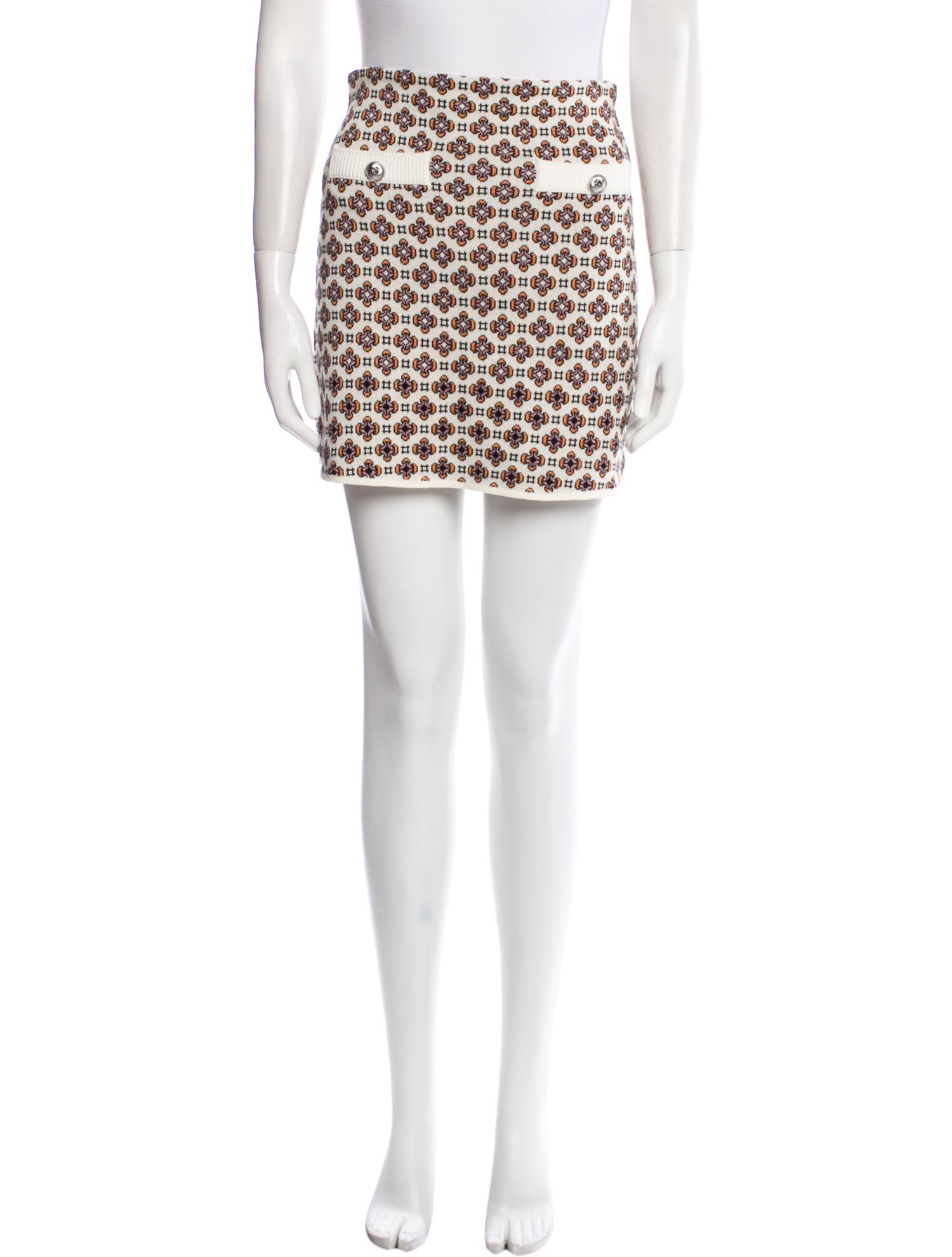 Maje Printed Mini Skirt