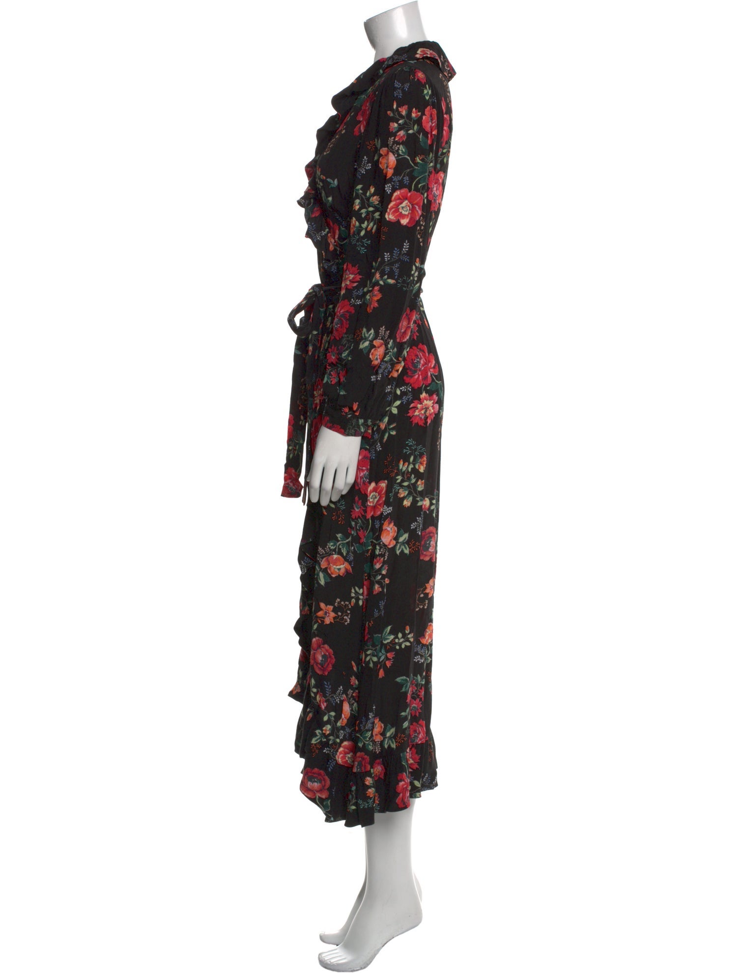 Maje Floral Print Long Dress