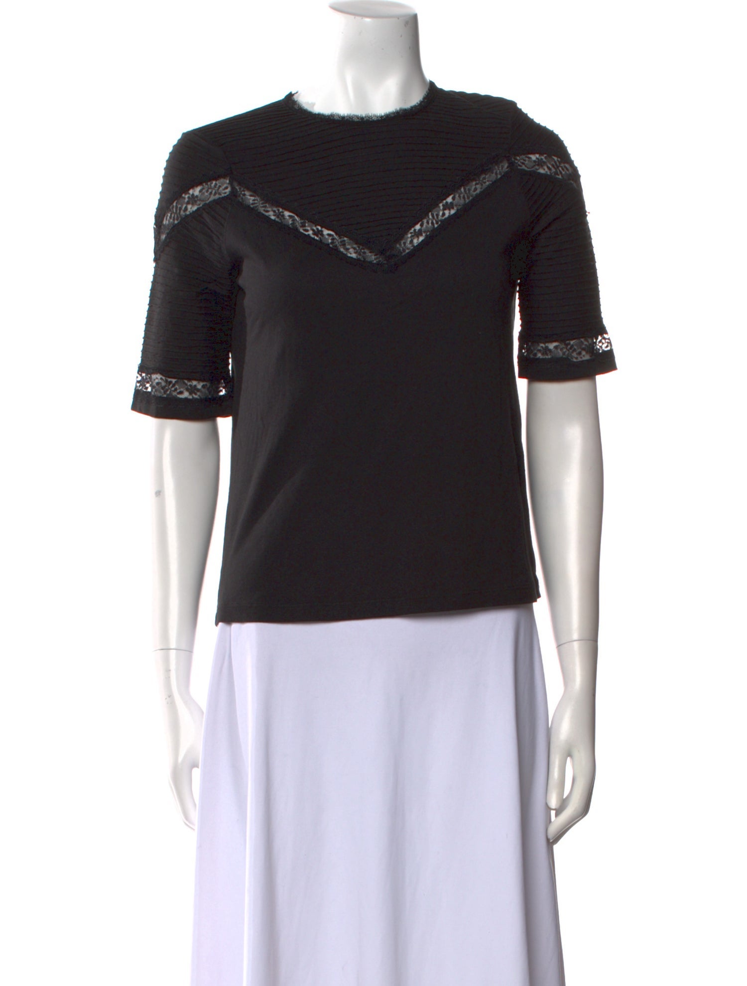 Maje Crew Neck Short Sleeve Top