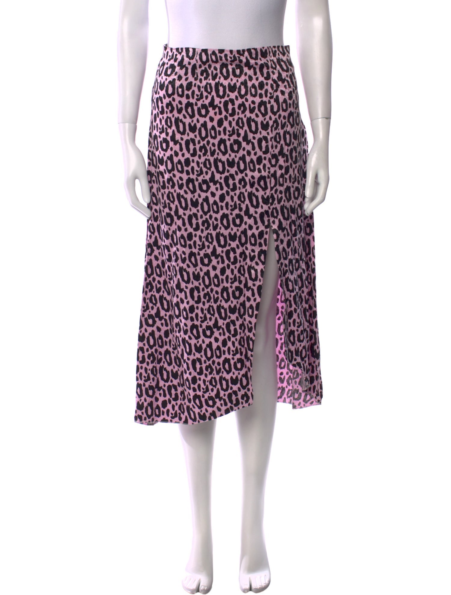 Maje Animal Print Midi Length Skirt