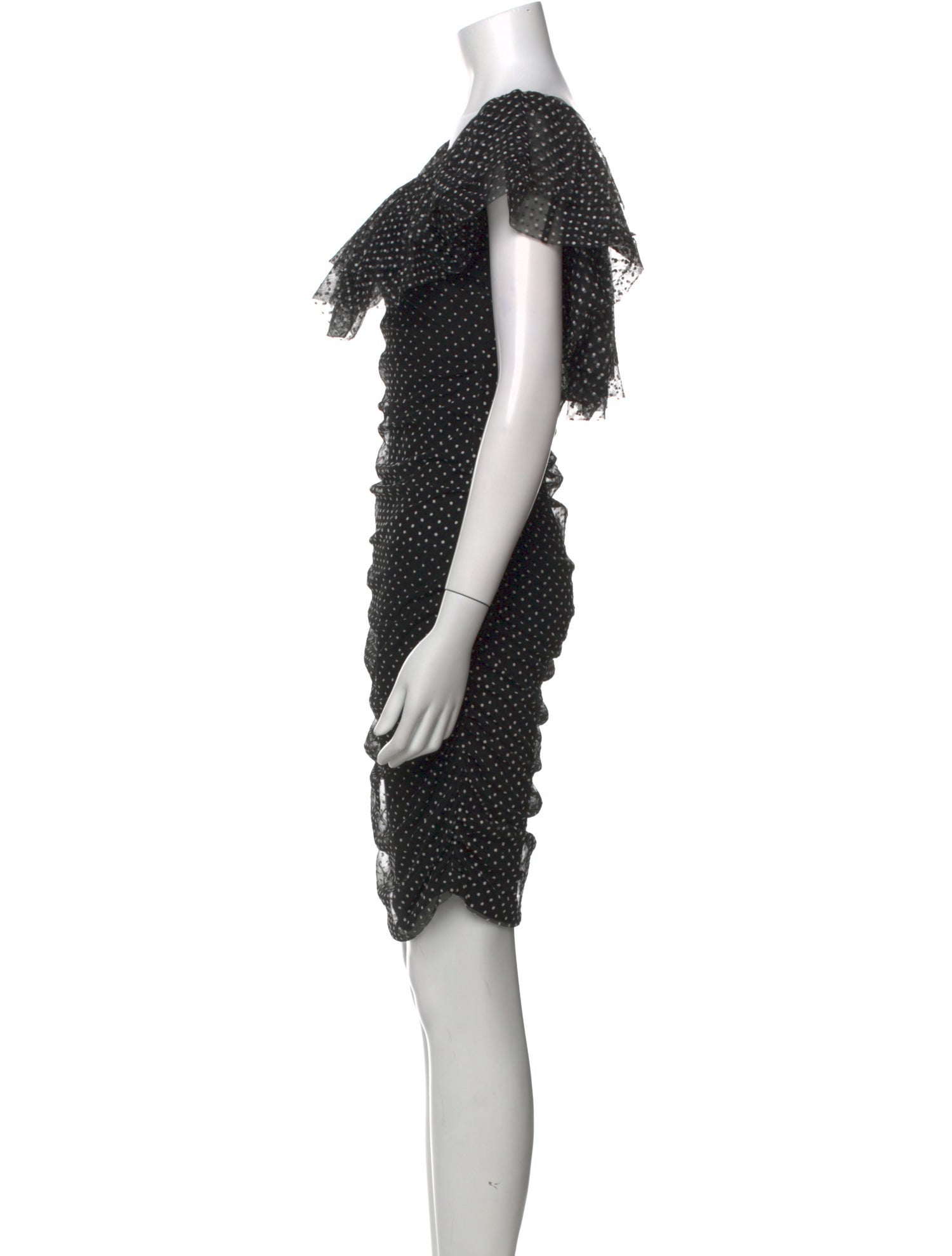 Maje Polka Dot Print Mini Dress