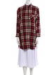 Maje Plaid Print Mock Neck Tunic