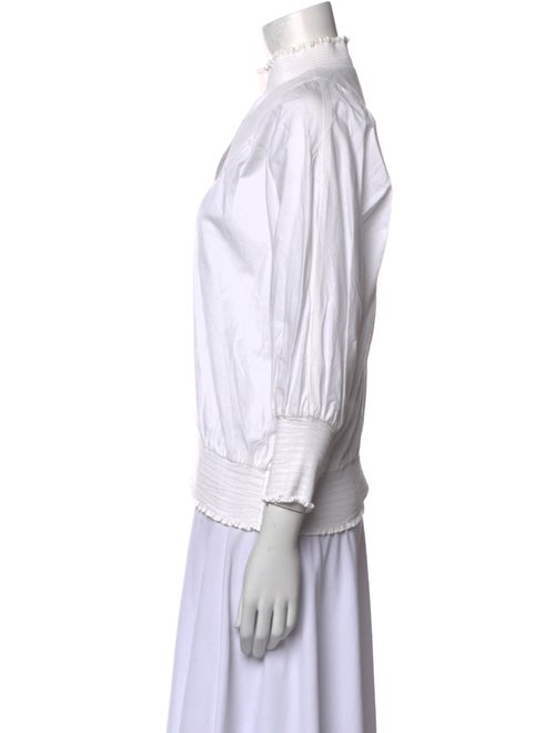 Maje Mock Neck Three-Quarter Sleeve Top