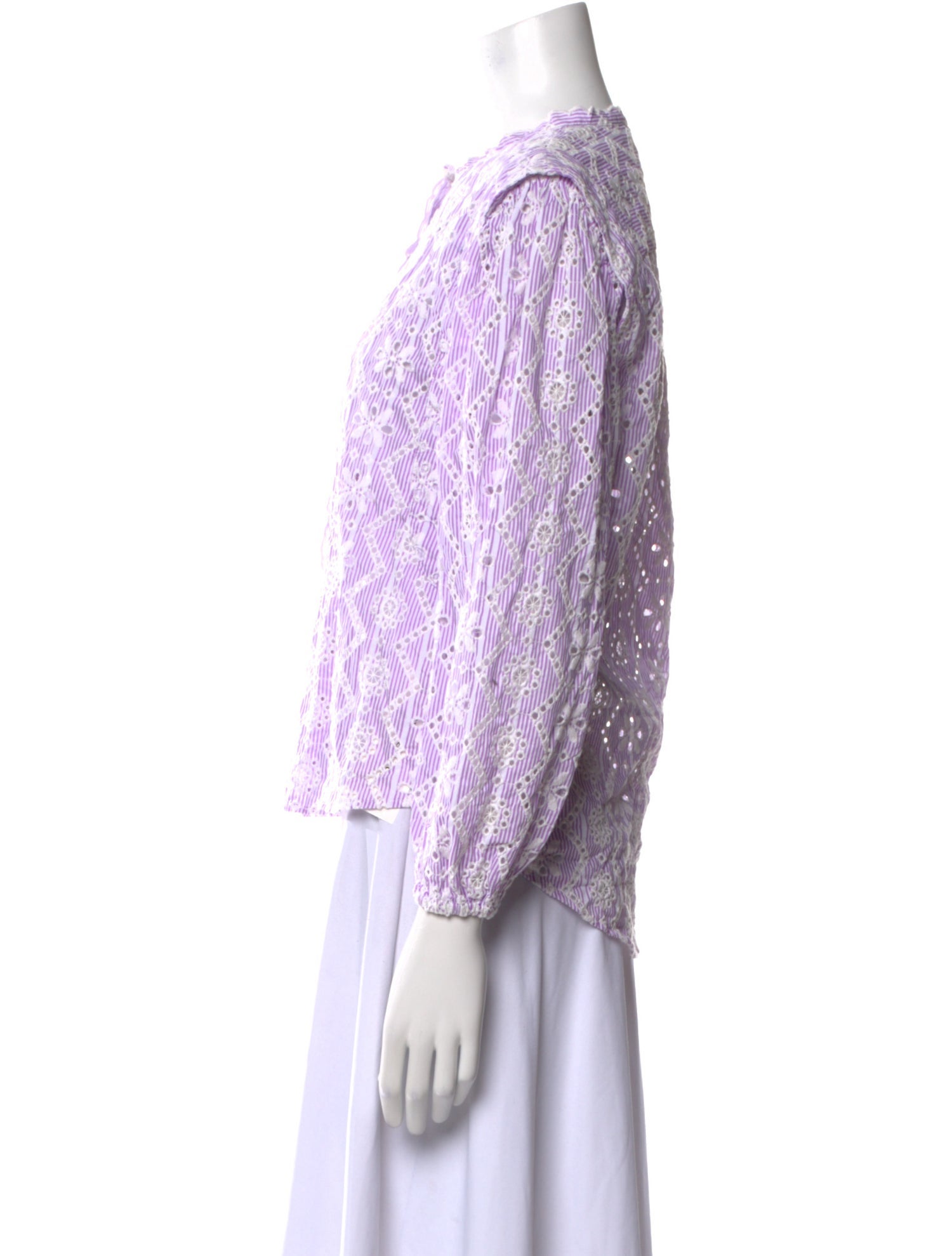 Maje Printed Mock Neck Blouse