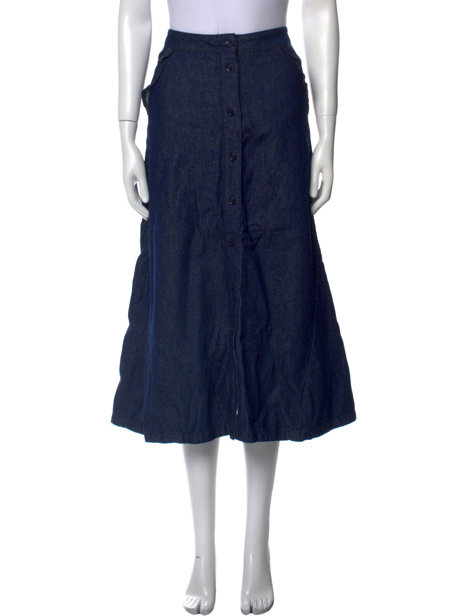 Maje Ruffle Embellishment Midi Length Skirt